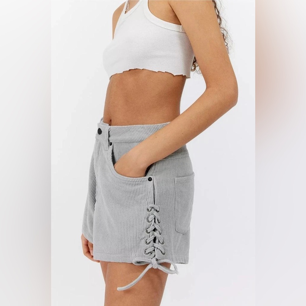 Honor The Gift Women’s Corduroy Lace-Up Shorts – Stone (XL) NWT